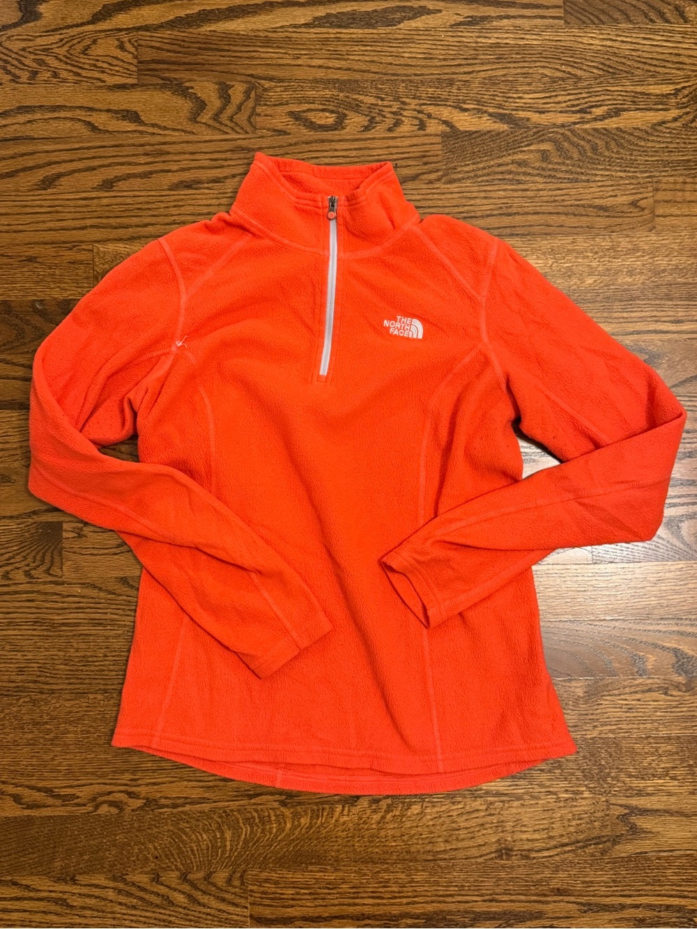 The North Face Women's Bright Orange Half-Zip Fleece Pullover